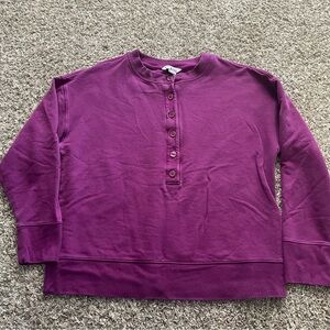 Athleta Button Front Henley Sweater